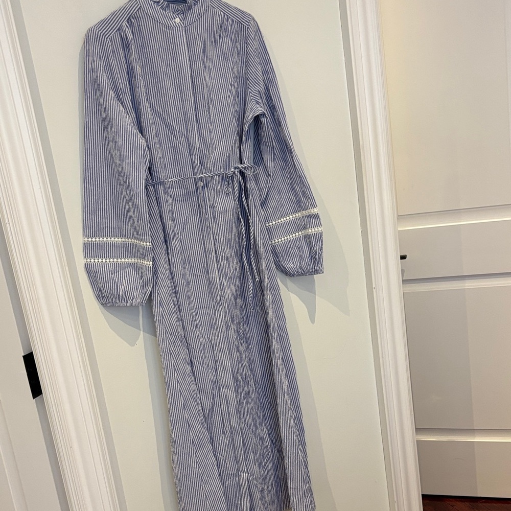 Striped Blue Maxi Dress